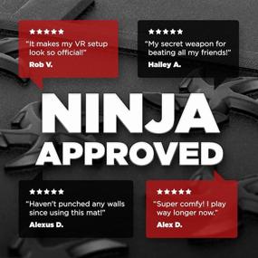 img 2 attached to 🎮 VR Ninjas Virtual Reality Gear Gaming Mat: The Ultimate Non-Slip Cushion Floor Mat for Position Orienting - Enhance Your Game Room Experience with Premium Foam Anti-Fatigue Mats for PSVR FR XR AR