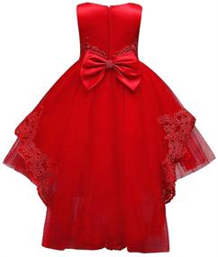 img 2 attached to 💃 HUAANIUE High Low Wedding Flower Girl Gowns: Perfect Pageant & Party Dress for Girls