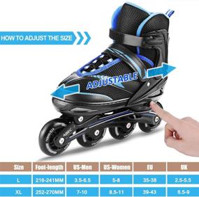 img 3 attached to 🛼 WeSkate Adjustable Inline Skates for Adults - Roller Skates for Teens, Women, and Men