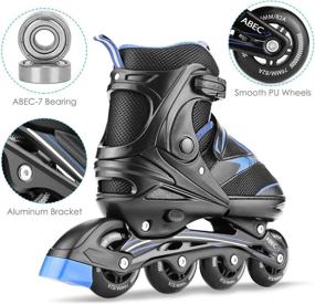 img 2 attached to 🛼 WeSkate Adjustable Inline Skates for Adults - Roller Skates for Teens, Women, and Men