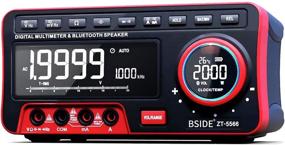 img 4 attached to 🔋 BSIDE Dual Display Digital Multimeter with EBTN LCD, Wireless Speaker, Clock, 19999 Counts, Desktop DMM including 2Pcs 18650 Battery