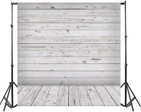 img 2 attached to 📷 Yeele 8x10ft Gray White Wood Plank Photo Backdrops: Captivating Vintage Wooden Floor Wall Photography Background for Parties, Pets, Baby Girls, and Adults