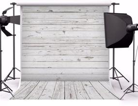 img 3 attached to 📷 Yeele 8x10ft Gray White Wood Plank Photo Backdrops: Captivating Vintage Wooden Floor Wall Photography Background for Parties, Pets, Baby Girls, and Adults