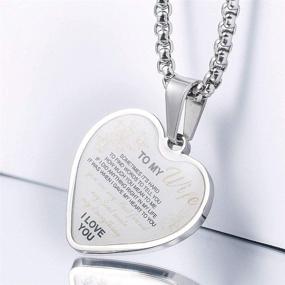 img 3 attached to 💎 Elegantly Designed Stainless Steel Statement Necklace with Heart Pendant - Perfect Jewelry Gift for Women and Girls