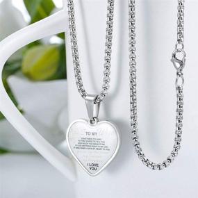 img 2 attached to 💎 Elegantly Designed Stainless Steel Statement Necklace with Heart Pendant - Perfect Jewelry Gift for Women and Girls