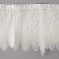 🦆 zucker handmade parried goose pallet feather fringe - versatile feathers for costumes, holidays, arts and crafts – white logo