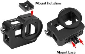 img 1 attached to 📷 D&F Aluminium Alloy Protective Housing Case for GoPro Hero 5 - Improved Upgrade with Skeleton Border Frame and Backdoor