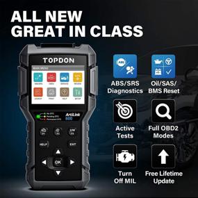 img 3 attached to TOPDON AL600 OBD2 Scanner: Advanced Car Diagnostic Scan Tool with ABS SRS Code Reader, Active Test, Maintenance Reset & More