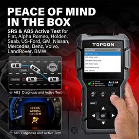 img 2 attached to TOPDON AL600 OBD2 Scanner: Advanced Car Diagnostic Scan Tool with ABS SRS Code Reader, Active Test, Maintenance Reset & More