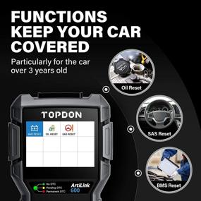 img 1 attached to TOPDON AL600 OBD2 Scanner: Advanced Car Diagnostic Scan Tool with ABS SRS Code Reader, Active Test, Maintenance Reset & More