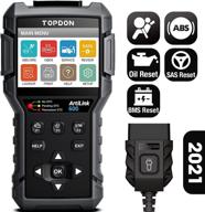 topdon al600 obd2 scanner: advanced car diagnostic scan tool with abs srs code reader, active test, maintenance reset & more logo