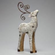 enesco snowy 13 4 inch reindeer figurine logo