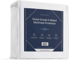 img 4 attached to 🛏️ WEEKENDER Full Size White Mattress Protector - Waterproof, High Heat Dryer Proof, Premium Commercial-Grade with Reinforced Seams
