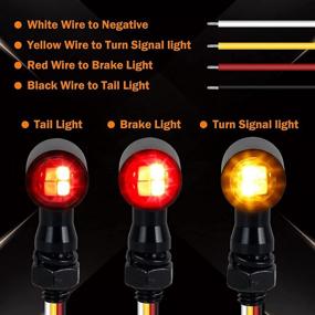 img 2 attached to 🏍️ Задние мотоциклетные LED-указатели поворота от QUASCO | Универсальный мини-размер | Совместимы с Harley, Honda, Kawasaki, Suzuki, Triumph, Yamaha