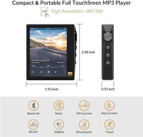 img 1 attached to 🎧 HIDIZS AP80: Portable High Resolution Bluetooth MP3 Player with LDAC/aptX/DSD, Lossless Music Playback, Full Touch Screen - Red