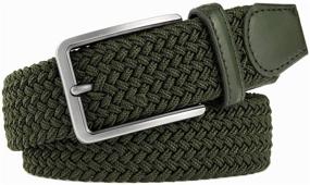 img 3 attached to 👖 Jiguoor Men's Braided Stretch Elastic Fabric Belts - Optimal Accessory for Improved SEO