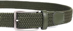 img 2 attached to 👖 Jiguoor Men's Braided Stretch Elastic Fabric Belts - Optimal Accessory for Improved SEO