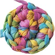 🧶 clisil colorful t-shirt yarn: bulky fabric yarn for diy crafts, crochet, chunky knitting – rug, basket, pet bed material – 180g logo