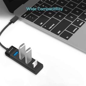 img 1 attached to Conveniently Expand Connectivity: 4-Port USB C Hub with 4 USB 3.0 Ports for MacBook Pro, Chromebook Pixelbook, XPS, Samsung S9/S8 and More