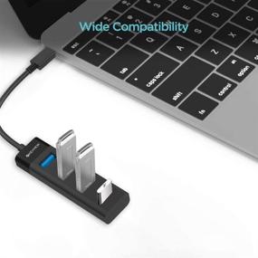 img 1 attached to Удобно расширять подключение: 4-портовый USB C хаб с 4 портами USB 3.0 для MacBook Pro, Chromebook Pixelbook, XPS, Samsung S9/S8 и многих других.