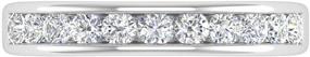 img 2 attached to Carat Channel Diamond Wedding White