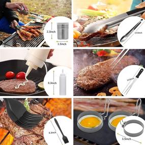 img 3 attached to 🔥 Enhance Your Grilling Experience with DAVV Grill Outdoor Griddle Accessories - 15Pcs Spatula Tools Kits for Blackstone and Camp Chef