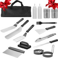 🔥 enhance your grilling experience with davv grill outdoor griddle accessories - 15pcs spatula tools kits for blackstone and camp chef logo