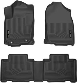 img 4 attached to 🚗 Husky Liners 98971 Toyota RAV4 Weatherbeater Front & 2nd Seat Floor Mats, Black (Fits 2013-2018)