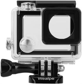 img 3 attached to 📷 Wealpe Skeleton Housing Case: Side Open Protective Housing for GoPro Hero 4, 3+, 3 Cameras with LCD Touch Backdoor