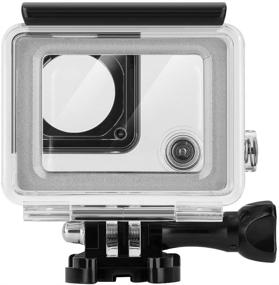 img 2 attached to 📷 Wealpe Skeleton Housing Case: Side Open Protective Housing for GoPro Hero 4, 3+, 3 Cameras with LCD Touch Backdoor