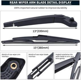 img 2 attached to 🚗 MIKKUPPA Rear Wiper Arm Blade for Volvo XC70, V70 (2002-2007) - All Season Natural Rubber Back Windshield Wiper Replacement for Optimal Window Cleaning