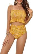 👙 molybell shirred strapless bathing suit - women's swimwear & cover ups logo