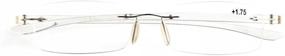 img 3 attached to Eyekepper 6-Pack Small Rimless Reading Glasses Women Men - Mix Color Frameless Reader Eyeglasses for Reading