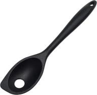 🥄 high-quality chef craft 11-inch black silicone mixing spoon for superior mixing logo