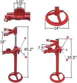 img 1 attached to 🚗 HTTMT- Сжиматель пружин автомобиля, с ручным приводом, максимальная высота 20 дюймов, пресс-пружина стойки катушки [Артикул: ET-CAR-FIX003-RED]