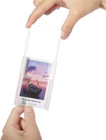 img 3 attached to 🖼️ WINKINE Рамки для фотографий Instax Mini 2x3: Акриловые рамки для пленки Polaroid и Fujifilm - Настольные фоторамки 3 шт.