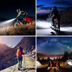 img 1 attached to TSAI USB Rechargeable Bike Light Set - 1200 Lumens Super Bright Front Headlight & Back Taillight, 5 Light Modes - Easy Installation, Fits All Bicycles