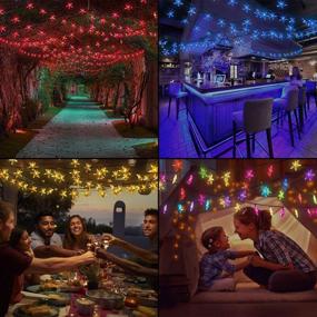 img 2 attached to 🌟 NUÜR 16.5ft Color Changing Star Fairy String Lights: 50 RGB LEDs, 16 Stunning Colors & 4 Lighting Modes! Remote Control, USB Plug-in. Perfect for Indoor/Outdoor Parties, Christmas - Waterproof