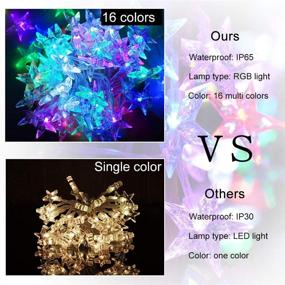 img 1 attached to 🌟 NUÜR 16.5ft Color Changing Star Fairy String Lights: 50 RGB LEDs, 16 Stunning Colors & 4 Lighting Modes! Remote Control, USB Plug-in. Perfect for Indoor/Outdoor Parties, Christmas - Waterproof