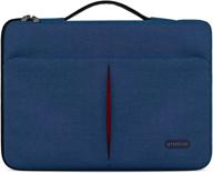 💧 waterproof laptop sleeve case 13-14 inch with portable handle - 360 protective briefcase bag for macbook air/pro, acer/asus/hp/lenovo/dell notebook - blue logo