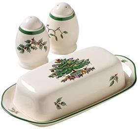 img 1 attached to 🎄 SEO-Optimized 3-Piece Hostess Set - Spode Christmas Tree Collection