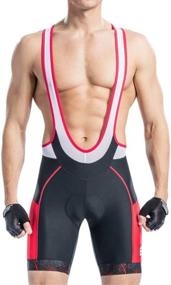 img 2 attached to Santic Pro Gel Padded Cycling Bib Shorts for Men with Color-Blocking - High-Performance Bike Pants