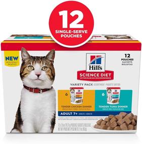 img 2 attached to 🐱 Hill's Science Diet Senior 7+ Wet Cat Food Pouch: Nourishing 2.8 oz Pouch for Aging Felines