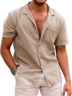 coofandy men's casual button sleeve shirts for stylish clothing logo