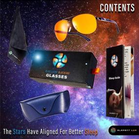 img 2 attached to 👓 Element LUX 99% Blue Light Blocker Glasses for Enhanced Sleep and Reduced Eye Strain - Gaming & Computer Glasses with 400UV True Amber Lens