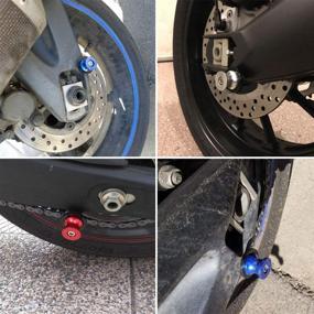 img 1 attached to 🔩 Пара шпуль для CNC рычага подвески M6 X1.5 с винтами для Yamaha FZ01 FZ03 FZ09 FZ10 YZF R1 R3 R6 R25 R125 R1000 R6S FZ1 FZ6 FZ8 FZS1000 FZS600 Aprilia RSV4 R Tuono V4 Dorsoduro (Золотые)