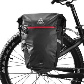 img 3 attached to 🚲 Mammoth Empire Bike Panniers - Waterproof Rear Rack Bag: Convertible to Backpack & Perfect for Commuter Bikepacking, MTB, Road Bikes | Cycling Accessories