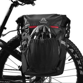 img 2 attached to 🚲 Mammoth Empire Bike Panniers - Waterproof Rear Rack Bag: Convertible to Backpack & Perfect for Commuter Bikepacking, MTB, Road Bikes | Cycling Accessories