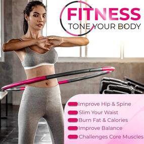 img 1 attached to 🏋️ Ultimate Fitness Fun: Hula Hoop for Adult Exercise with Resistance!