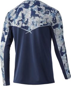 img 2 attached to 🎣 HUK Men's IconX Camo Hoodie: UPF 50+ Long-Sleeve Fishing Shirt